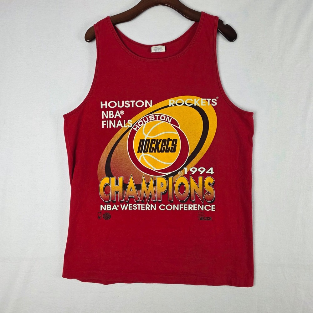Spectator Sportswear Houston Rockets 1994 NBA Champions Tank Top Red XL Vintage